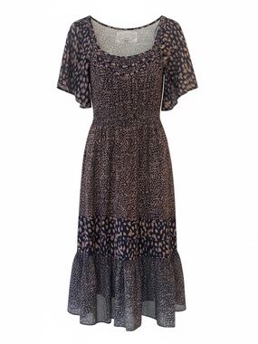 Cupio flowing prairie tiered  Midi Dress